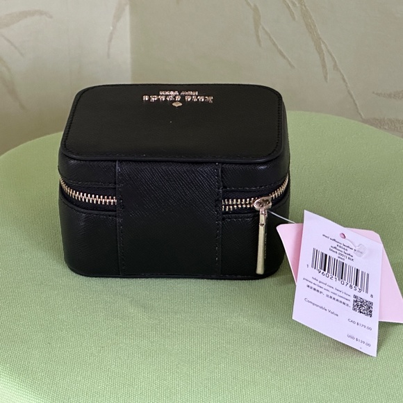KATE SPADE STACI LEATHER JEWELRY BOX:NWT BLACK - Picture 5 of 14